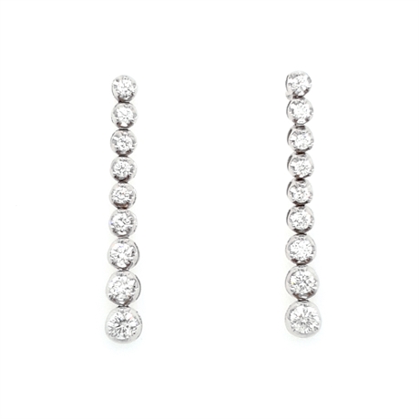 Brilliant Cut Diamond Drop Earrings 1.47ct