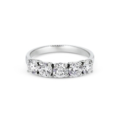 Five Stone Brilliant Cut Claw Set Half Eternity Ring