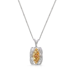 Fancy Yellow Diamond Pendant With Graduated Bail