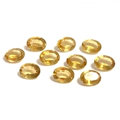 Oval Citrine Faceted Loose Gemstone 16x12mm
