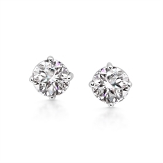 2.02ct Brilliant Cut Diamond Claw Set Ear Studs