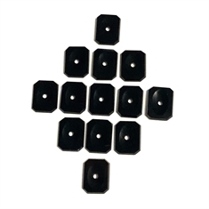 15x11mm Octagon Drilled Concave Centre Bevelled Edge Onyx Gemstones