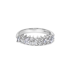 Marquise Cut Diamond Claw Set Half Eternity Ring