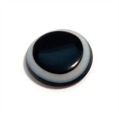 Round Black & White Cabochon Loose Gemstone 20mm