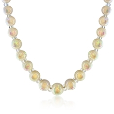 Opal & Crystal Bead Necklace 