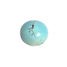 2.09ct Round Pale Blue Turquoise Cabochon Loose Gemstone 9mm