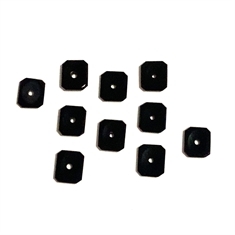 12x10mm Octagon Black Drilled Onyx Gemstones