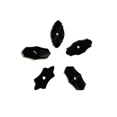 6 Black Onyx Fancy Shape Drilled Centres