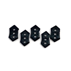 Fancy Gothic Onyx Black Drilled Carved Loose Gemstones 12x6mm 