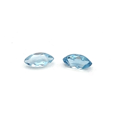 0.40ct Pair Of Marquise Cut Aquamarine Loose Gemstones 5x2mm