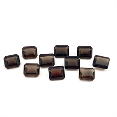 Octagon Brown Smoky Quartz Loose Gemstones 12x10mm