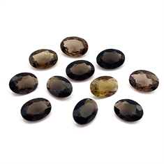 Oval Faceted Smoky Quartz Loose Gemstones 14x10mm