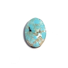 10.23ct Oval Flat Turquoise Cabochon Gemstone 18x12mm