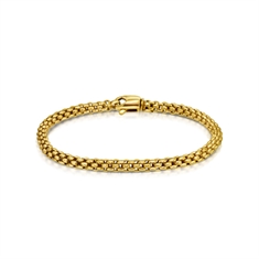 Yellow Gold Brick Linked Bracelet