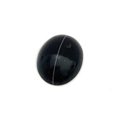 Cabochon Oval Brown Banded Onyx 19x16mm