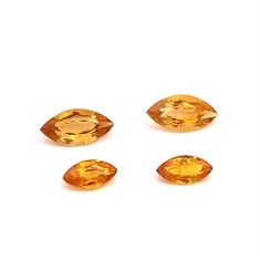 1.52ct Marquise Cut Citrine Gemstones Mixed Size