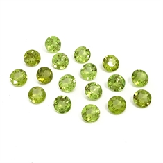 Round Peridot Faceted Loose Gemstone 5.4mm 