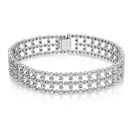 Brilliant Cut Diamond Cuff Bracelet 