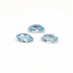 3 Aquamarine Marquise Cut Loose Gemstones 6x2mm