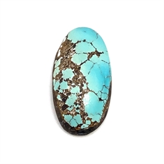 9.66ct Oval Turquoise Cabochon Loose Gemstone 23x12mm