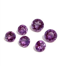 Mixed Size Round Amethyst Loose Gemstones 8.95ct