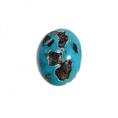 4.56ct Cabochon Oval Turquoise Loose Gemstone 15x11mm