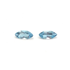 0.40ct Pair Marquise Aquamarine Loose Gemstones 6x2mm
