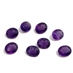 Amethyst Oval Faceted Loose Gemstones 12x10mm