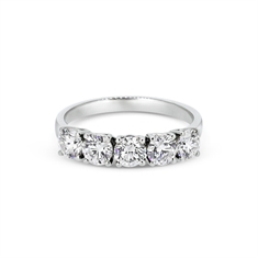 Five Stone Brilliant Cut Claw Set Half Eternity Ring