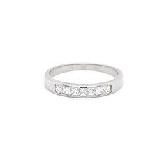 French Cut Channel Set Half Eternity Ring