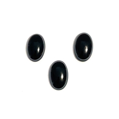 Three Oval Cabochon Banded Onyx Loose Gemstones 20x13mm