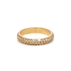 Pavé Set Cognac Diamond Full Eternity Ring