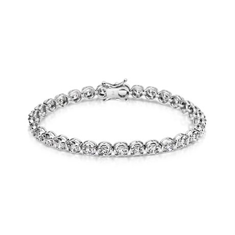 7.45ct Brilliant Cut Diamond Claw Set Line Bracelet