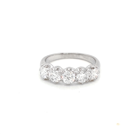 Diamond Five Stone Half Eternity Ring 1.25ct