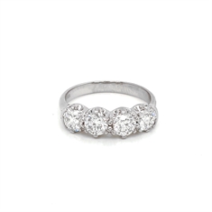 Four Stone Brilliant Cut Diamond Half Eternity Ring 1.60ct