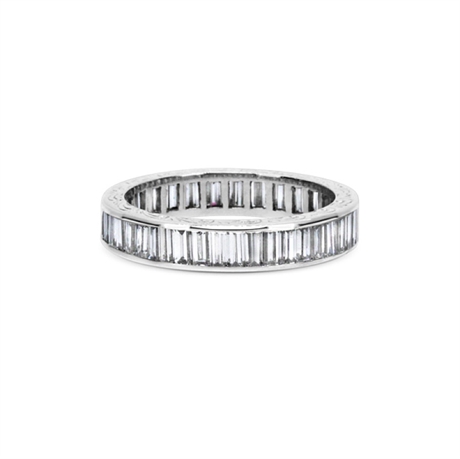 Vintage Full Eternity Ring Baguette Cut Channel Set