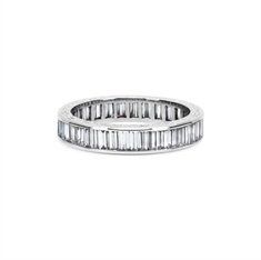 Vintage Full Eternity Ring Baguette Cut Channel Set