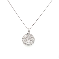 Diamond Target Circle Pendant