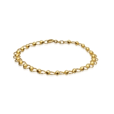 Gold Ball & Hoop Linked Bracelet