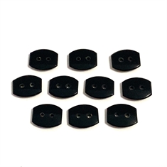 Black Onyx Double Drilled Buff Top 10x9mm