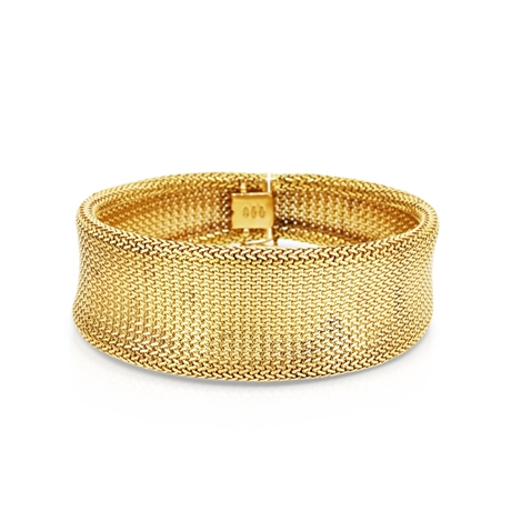 Gold Mesh Wide Bracelet