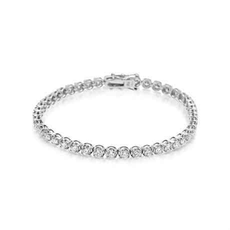 5.53ct Brilliant Cut Diamond Line Bracelet 