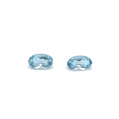 0.42ct Pair of Oval Aquamarine Loose Gemstones 4x2mm