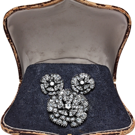 Victorian Silver & Gold Brooch & Earrings