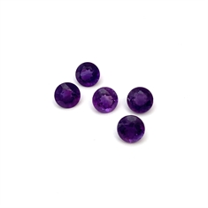 Parcel Of Round Amethyst Faceted Loose Gemstones 6.6mm