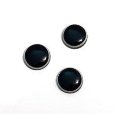 Three Round Banded Onyx Cabochon Gemstones