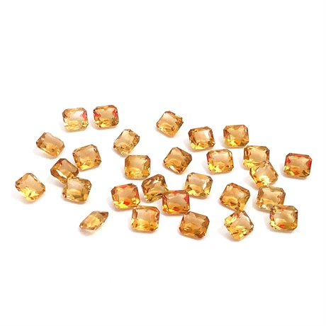 Palmeira Radiant Cut Citrine Loose Gemstone 7x6mm