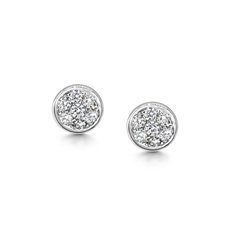 Brilliant Cut Diamond Pave Set Studs