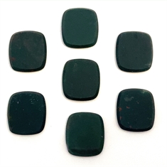 Bloodstone Buff Top Single Facet Cushion Loose Gemstones 17x15mm