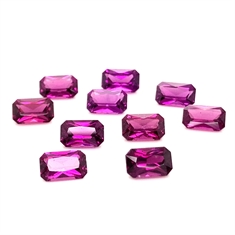 Radiant Cut Purple Garnet Loose Gemstones 8x5mm
